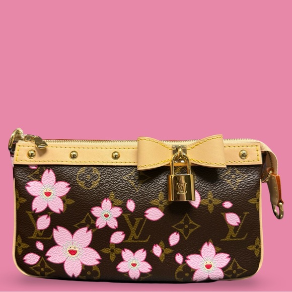 Louis Vuitton Takashi Murakami Cherry Blossoms Pochette Accessories 2025 LV x TM - Picture 2 of 10